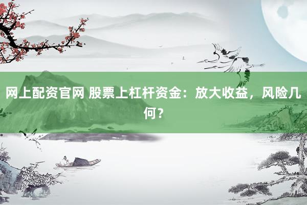 网上配资官网 股票上杠杆资金：放大收益，风险几何？