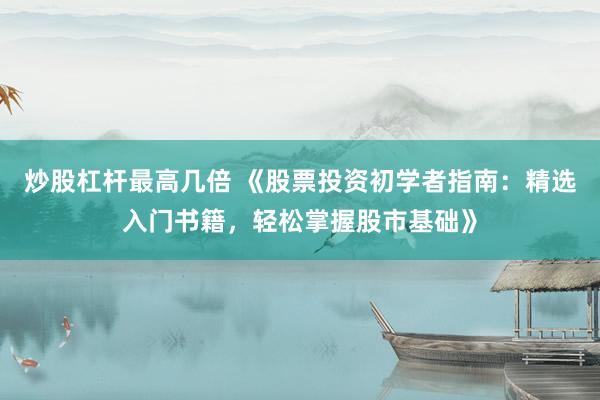 炒股杠杆最高几倍 《股票投资初学者指南：精选入门书籍，轻松掌握股市基础》