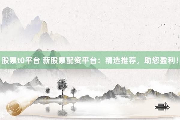 股票t0平台 新股票配资平台：精选推荐，助您盈利！