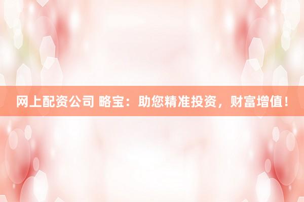 网上配资公司 略宝：助您精准投资，财富增值！