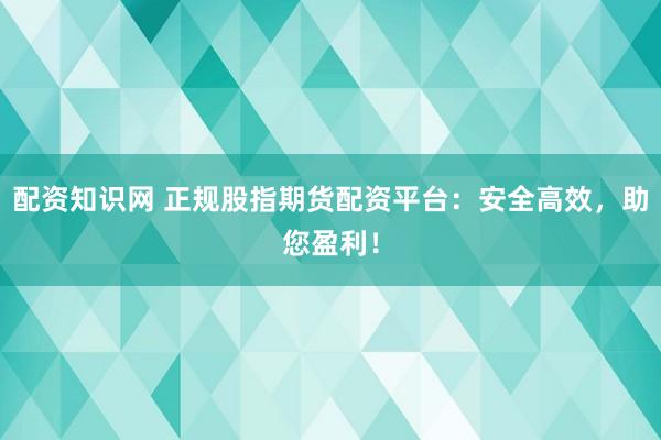 配资知识网 正规股指期货配资平台：安全高效，助您盈利！