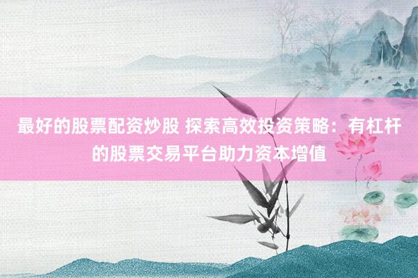 最好的股票配资炒股 探索高效投资策略：有杠杆的股票交易平台助力资本增值