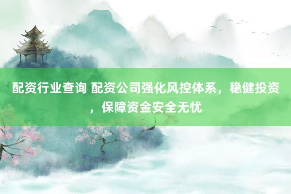 配资行业查询 配资公司强化风控体系，稳健投资，保障资金安全无忧