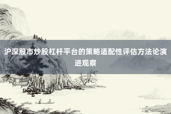 沪深股市炒股杠杆平台的策略适配性评估方法论演进观察